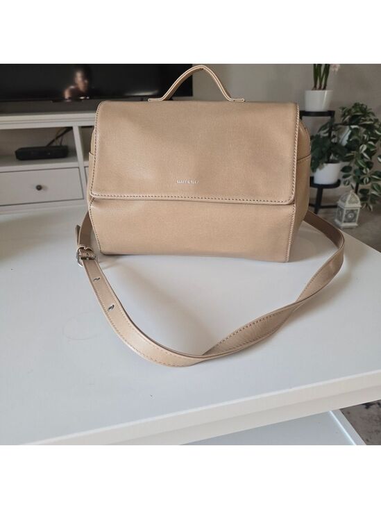 Matt & Nat Handbags - Matt & Nat Elegant Tan Cross Boby Vegan Handbag